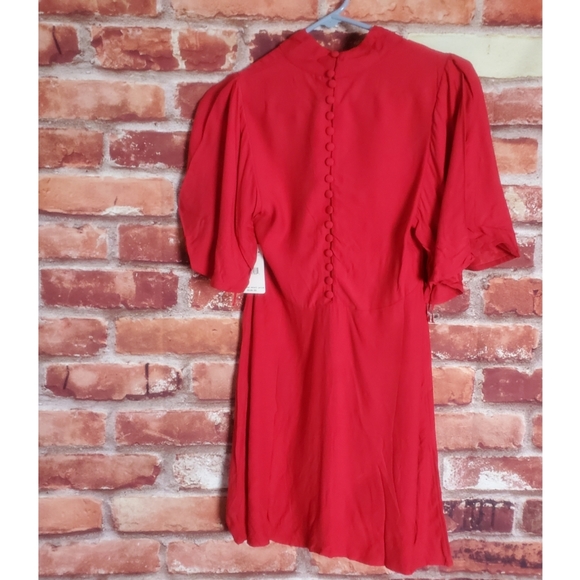 Free People Red Be My Baby Dress Size 10 NWT - Picture 4 of 6